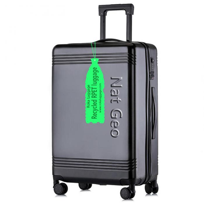 ECO-FRIENDLY RPET LUGGAGE MADE FROM RECYCLED PET PLASTIC BOTTLES