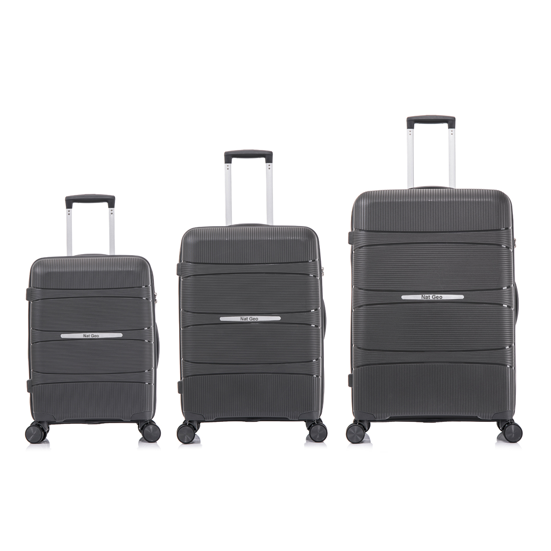 Roka PP luggage factory,PP suitcase factory,polypropylene luggage set,polypropylene suitcase set,polypropylene luggage,polypropylene suitcase,PP luggage,PP suitcase in China