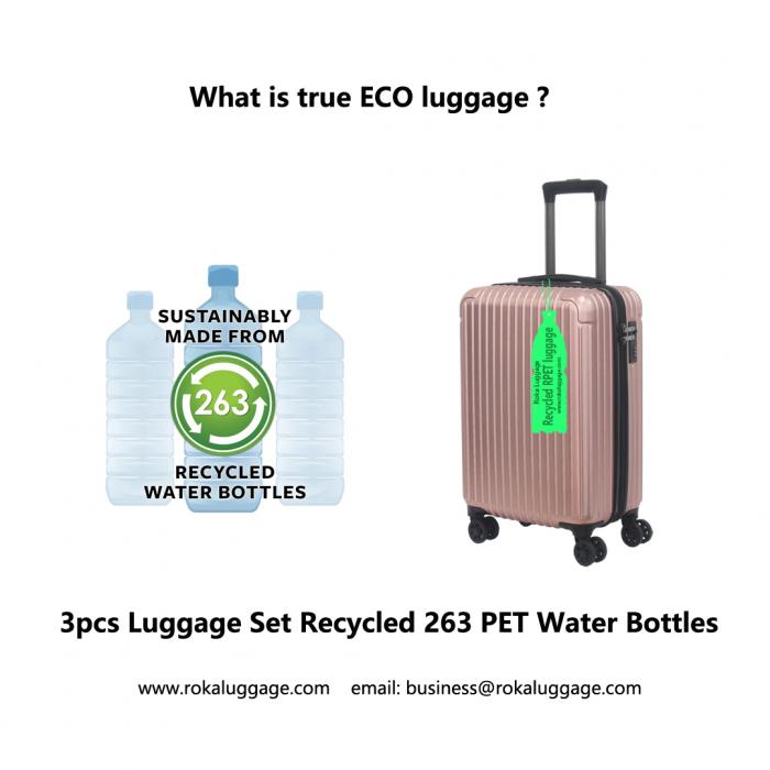 Eco Post-consumer Recycled plastic bottles RPET hardcase