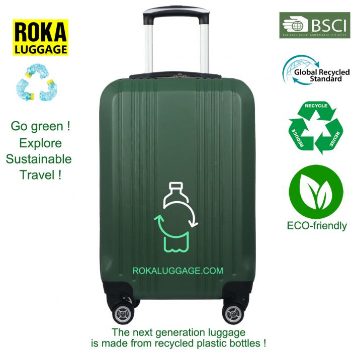 ECO-friendly Recycled rPET Bagages Sustainable luggage