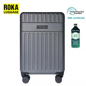 Roka Sustainable GRS recycled cabin trolley suitcase supplier